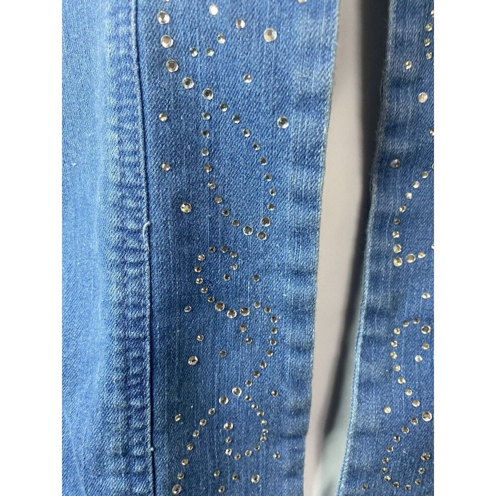 Blair Denim Jean Jacket With Silver Studded Detail & Button Pockets - Picture 5 of 9